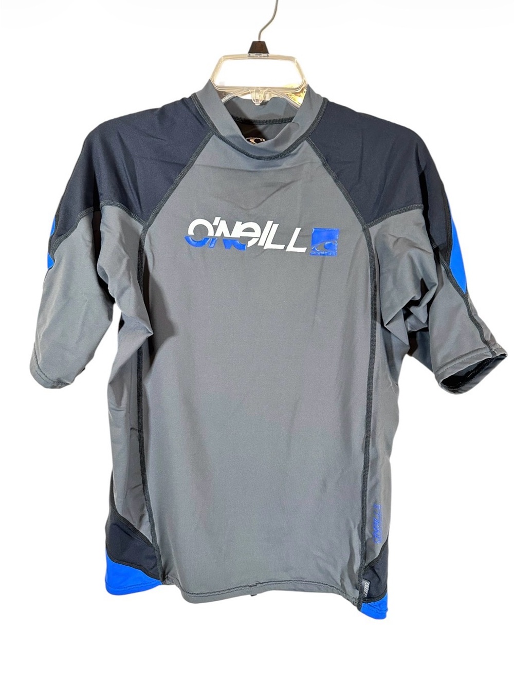 O'Neill Shirt Kids XL Grey Black Basic Skins Rash Guard 50+ UPF Surf